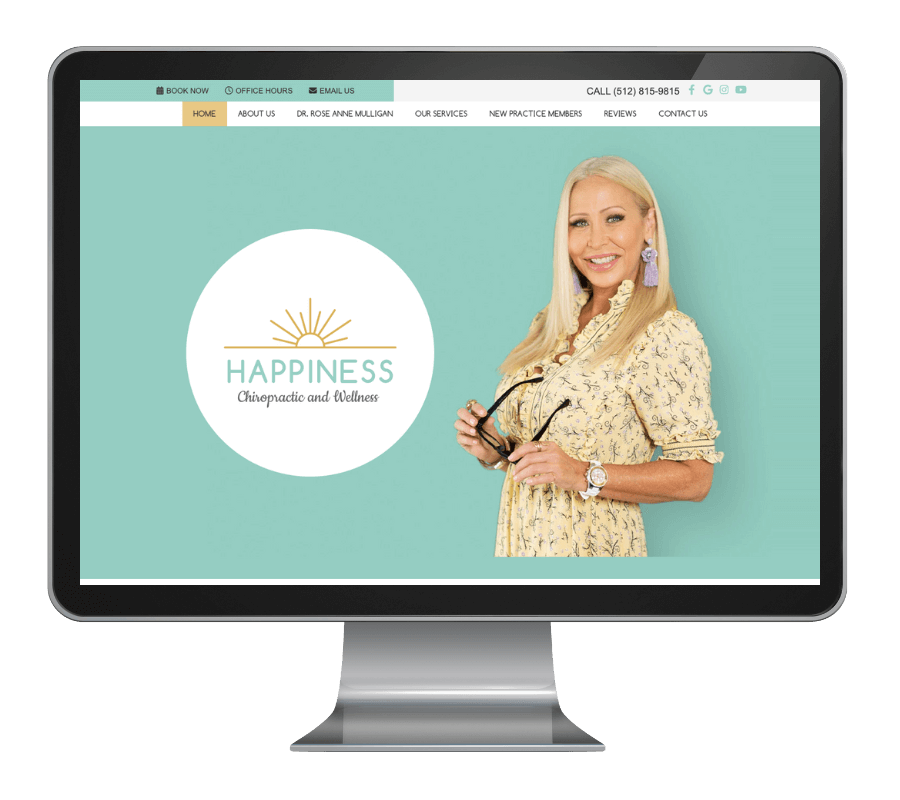 Happiness Chiropractic website 